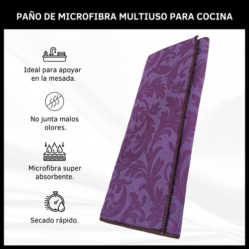 Paño Absorbente Escurridor Multiuso 38x50cm. Estampado 