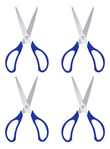 Tijera Escolar Acero Inoxidable Multifunción Pack 4 Unidades