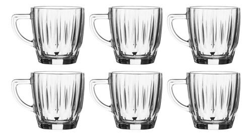 Set X6 Tazas Café Pocillos Para Café Frio Calor Vidrio 200ml