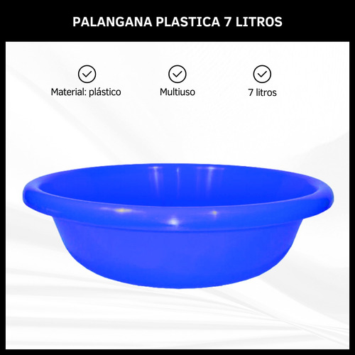 Palangana Colombraro Capacidad Para 7 Litros Azul 