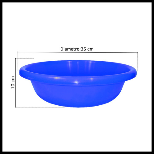 Palangana Colombraro Capacidad Para 7 Litros Azul 