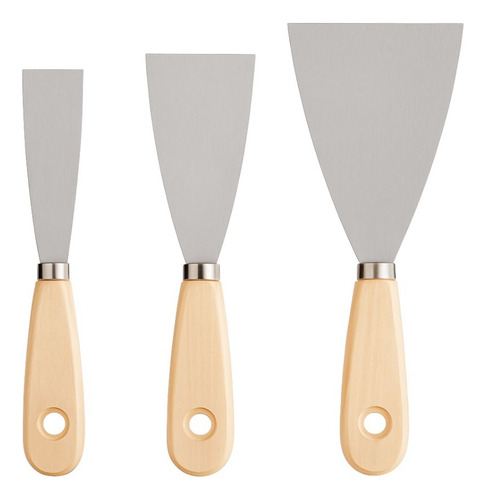 Espatula X3 Con Mango De Madera