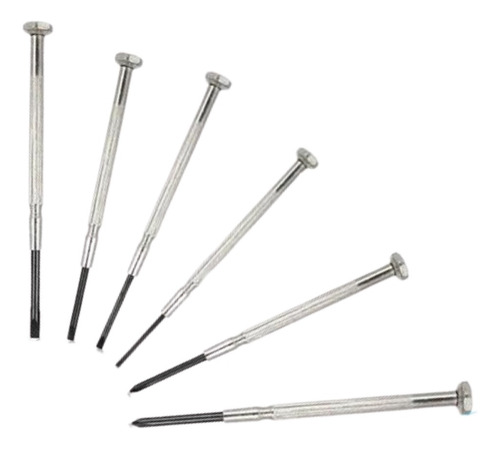 Set Destornilladores De Precisión Tamañochico X6 Inoxidables