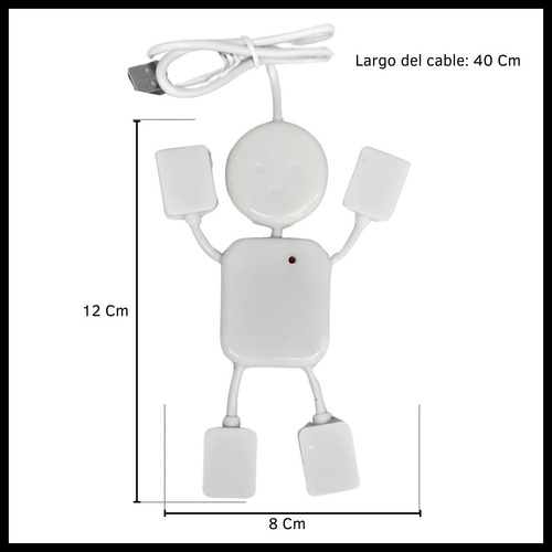 Adaptador Hub 4 Puertos Mini Usb 2.0 Multiplicador Android 