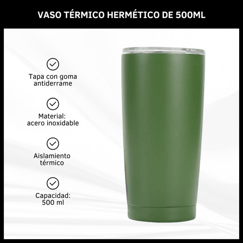 Vaso Térmico Jarro Acero Inoxidable Hermético Frio Calor 24h