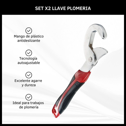 Llave Plomería Set X 2  En Blister A-101 