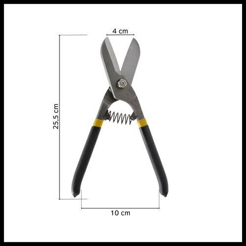 Tijera Corta Chapa 10 Pulgadas Resorte Mango Antideslizante