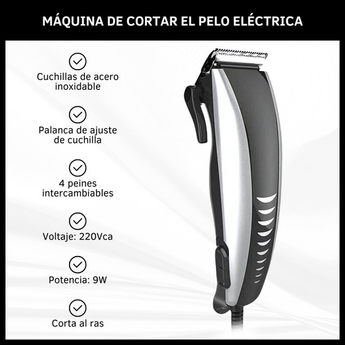 Cortadora De Pelo Accesorios Maquina De Cabello Peluquería 