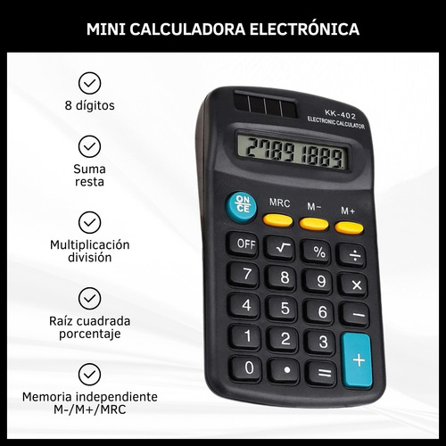 Calculadora Digital Mini Bolsillo 8 Dígitos Portátil Básica