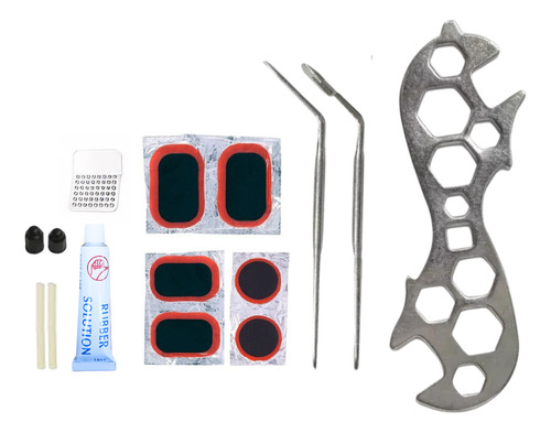 Kit Herramientas Reparación Bicicletas Parches Pegamento
