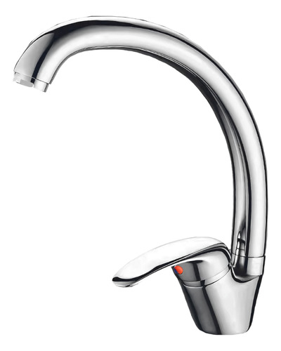Canilla Grifería Monocomando Cuello De Cisne Cromada Cocina