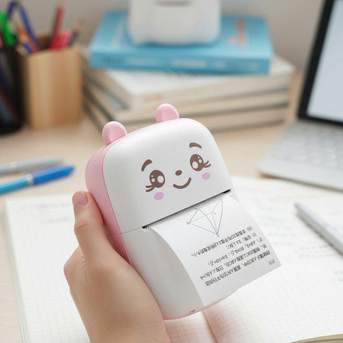 Mini Impresora Térmica Bluetooth Recargable Portátil Gatito