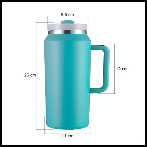 Vaso Térmico 1.9 Litros Con Manija Acero Inoxidable Sorbete