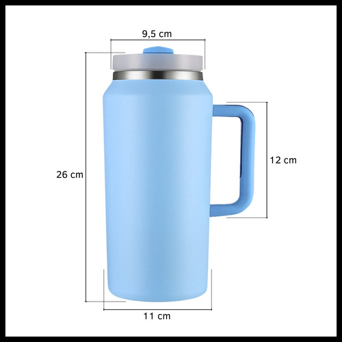 Vaso Térmico 1.9 Litros Con Manija Acero Inoxidable Sorbete