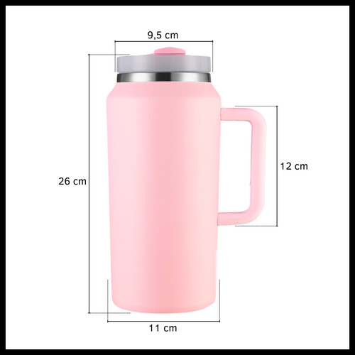 Vaso Térmico 1.9 Litros Con Manija Acero Inoxidable Sorbete