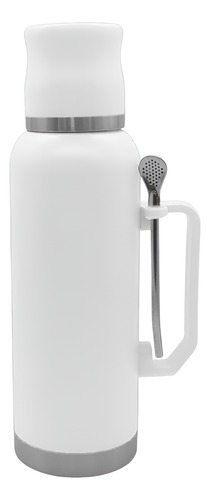 Termo Acero Inoxidable 1,3l Tapa Mate Bombilla Tapón Cebador