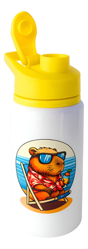 Botella De Agua Infantil Capibara 350ml Aluminio Carpincho