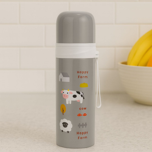 Termo Bala Acero Inoxidable 450ml Tapón Push Frío Calor