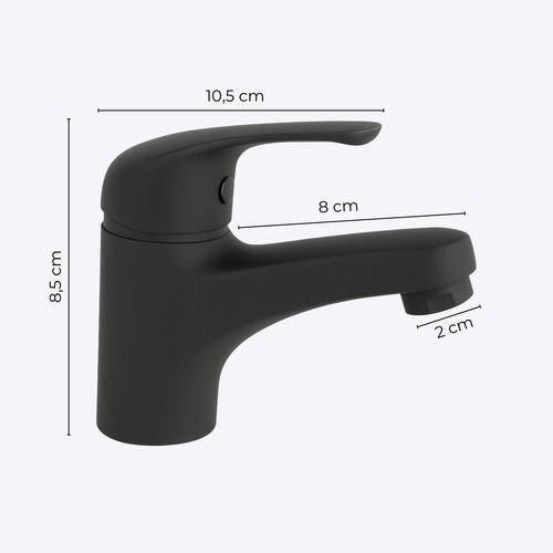 Grifería Canilla Corta Monocomando Cromada Lavatorio Baño