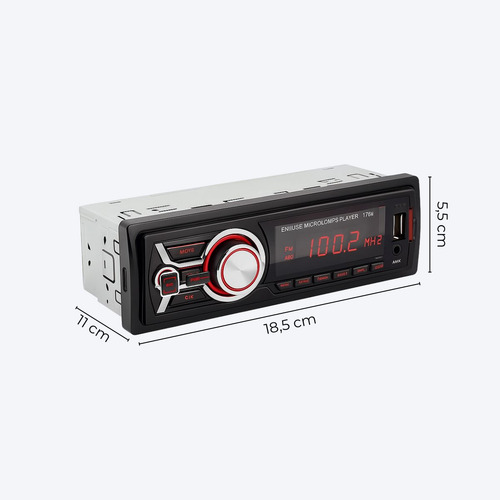 Estéreo Auto Pantalla Lcd Con Usb Mp3 Fm Sd Entrada Auxiliar
