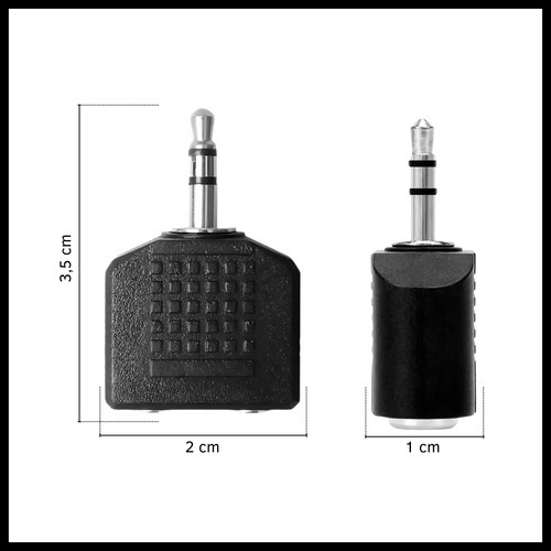 Adaptador Plug 3,5 Mm A 2 Estéreo 3,5hembra Audio-micrófono 