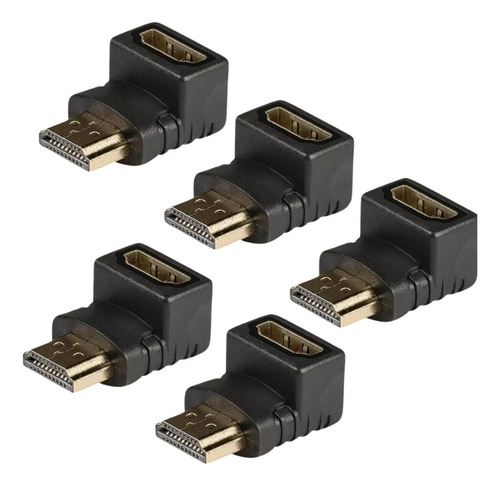 Adaptador Hdmi  Macho A Hdmi Hembra Codo De 90º Ficha Dinax 
