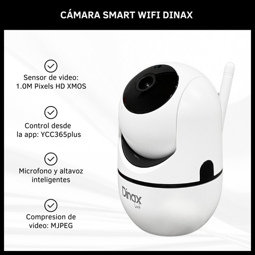 Cámara De Seguridad Smart Ip  Bidireccional Micro Sd Dinax  