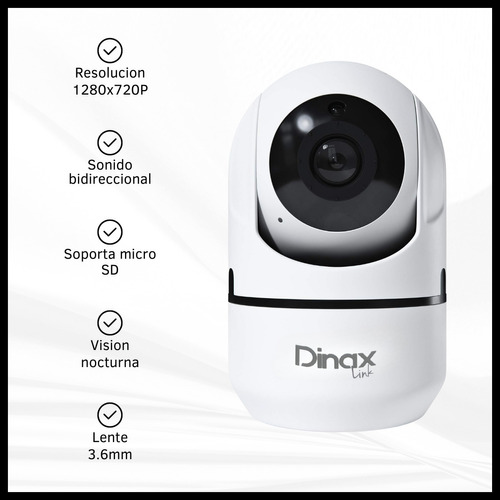 Cámara De Seguridad Smart Ip  Bidireccional Micro Sd Dinax  