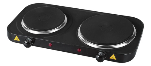 Anafe Eléctrico Doble Con Termostato Regulable Acero Forjado