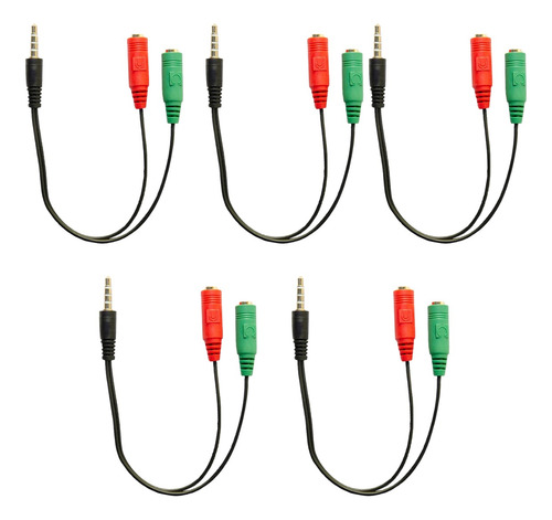 Cable Adaptador Macho A Dos Hembras Con Conector Jack 3.5mm