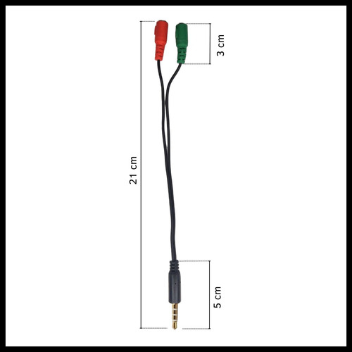 Cable Adaptador Macho A Dos Hembras Con Conector Jack 3.5mm