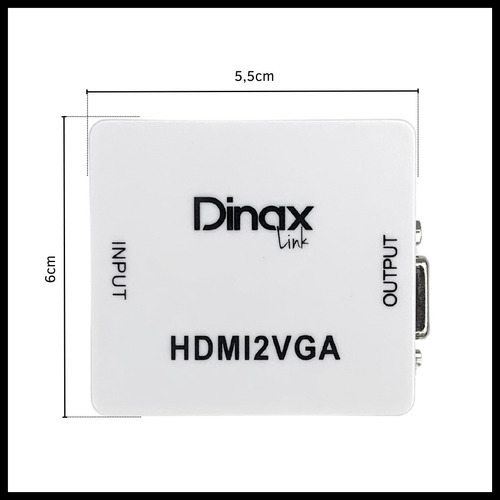 Adaptador Convertidor De Video Hdmi A Vga 1080p Full Hd     