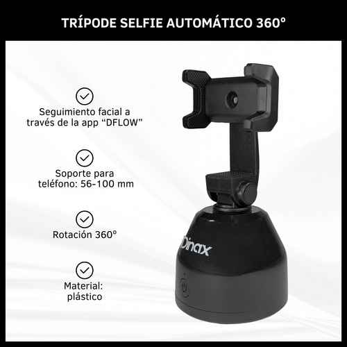 Selfie Trípode C/seguimiento Inteligente Facial Rotación 360