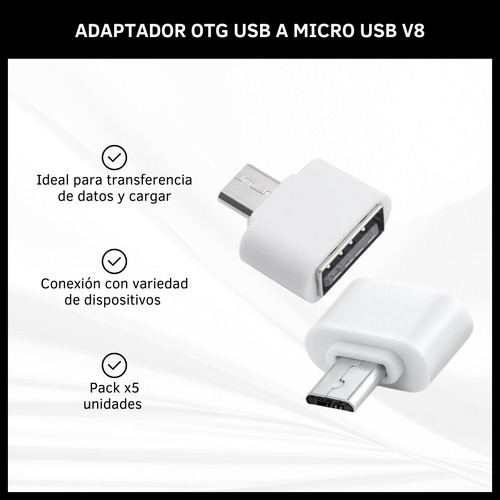 Adaptador Otg Usb A Micro Usb Celular Tablet Pendrive Dinax 
