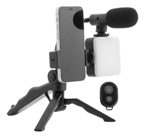 Kit Editor De Videos Flash Micrófono Soporte Grabación 