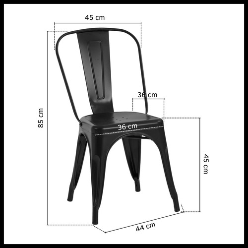 Sillas Tolix X2 Estilo Industrial Apilable Estructura Metal 