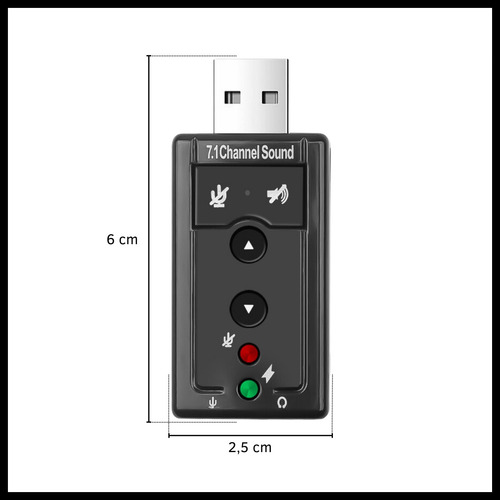 Placa De Sonido Externa Usb 7.1 Adaptador Audio Jack 3.5mm 