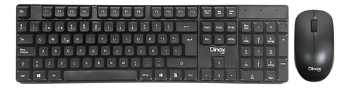 Kit De Teclado Y Mouse Inalámbrico Dinax Dx-2btcomb Negro Negro