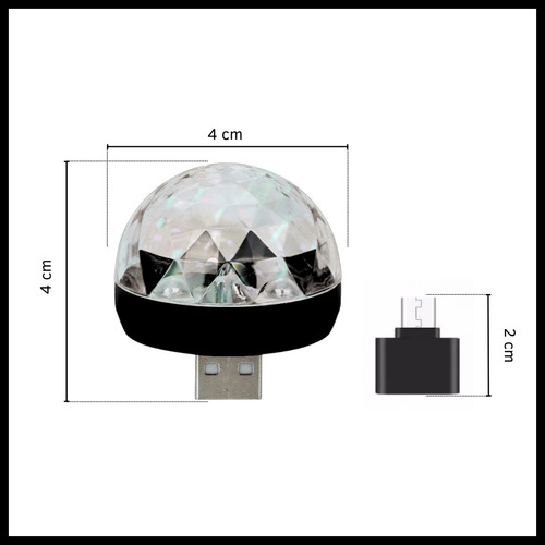 Luz Led Acesorio Para Celular Parlante Pc Auto Usb Micro Usb