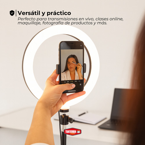 Aro De Luz 26cm Luz Led Trípode Soporte Celulares Selfie