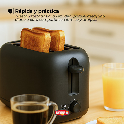 Tostadora Eléctrica Automática 7 Niveles Doble Ranura 800 W