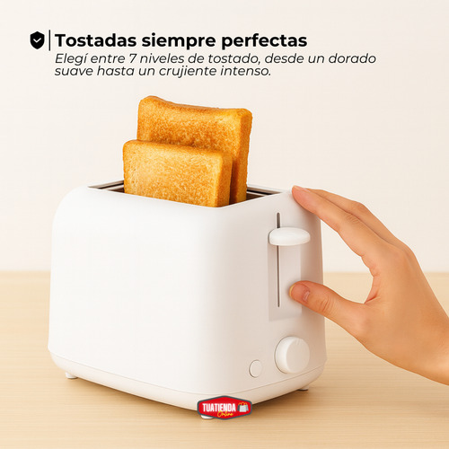 Tostadora Eléctrica Automática 7 Niveles Doble Ranura 800 W