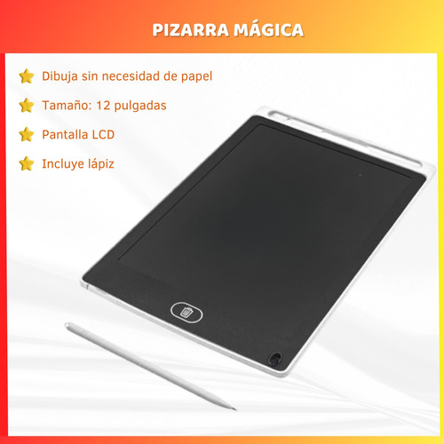 Pizarra Mágica Tableta 12 Pulgadas Lcd De Dibujo Escritura 