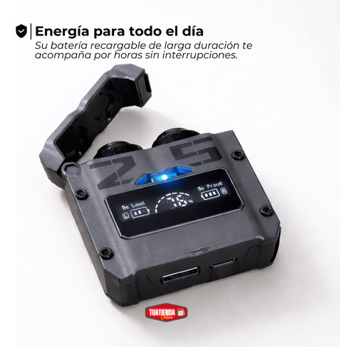 Auriculares Inalámbricos Bluetooth Dinax Auripro19 Led Negro