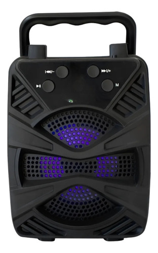 Parlante Inalámbrico Dinax Gts2422 Bluetooth Luces Led 5w Negro