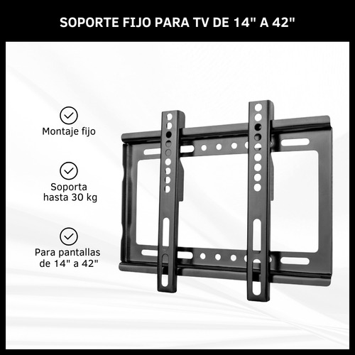 Soporte Fijo De Pared Para Televisor Monitor 14 42 Pulgadas Negro