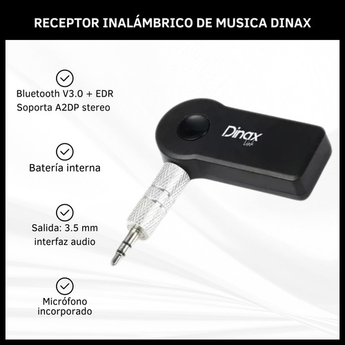 Receptor Bluetooth Inalámbrico Audio Auxiliar Manos Libres 