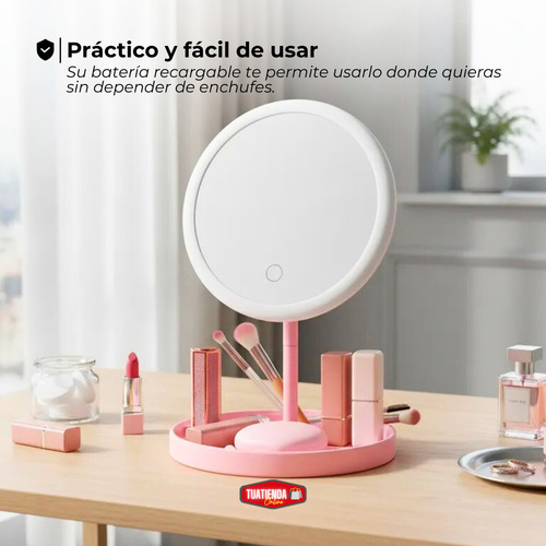 Combo Espejo Touch Luz Led Y Secador De Pelo Kit