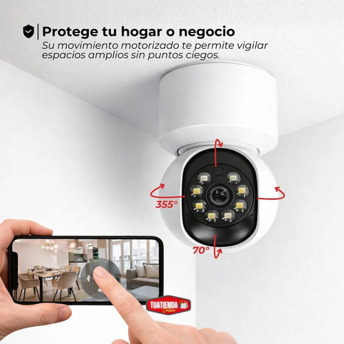 Cámara De Seguridad Smart Ip Wifi Sensor Visión Nocturna  Blanco