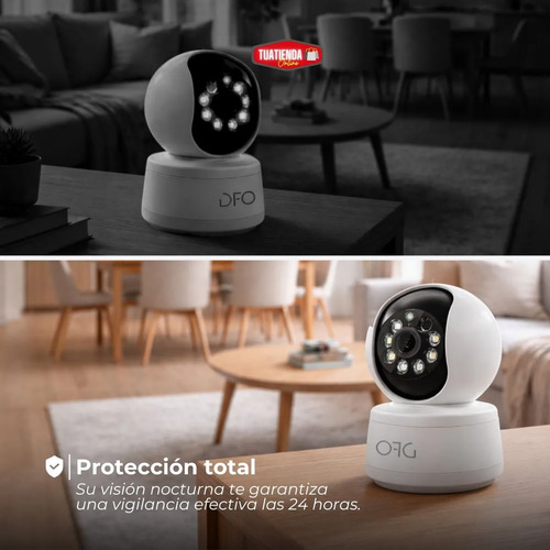 Cámara De Seguridad Smart Ip Wifi Sensor Visión Nocturna  Blanco